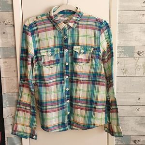 Aerpostale Large Plaid Buttondown